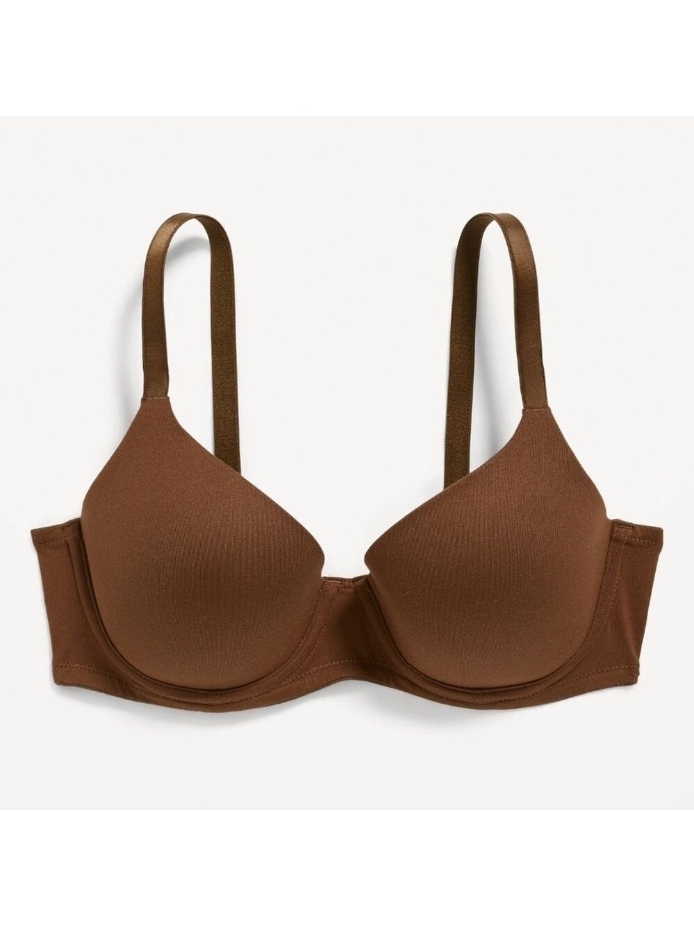 46D • Old Navy • Full-Coverage Underwire Demi Bra ~ Dark Walnut